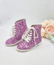 Load image into Gallery viewer, Pink Glitter Glow In The Dark Boots