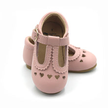 Load image into Gallery viewer, Pink Leather Sweetheart T-Bar Shoes
