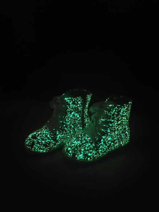 TOP SECRET Glitter Glow In The Dark Boots