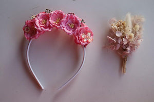 Pastel Pink Floral Headband