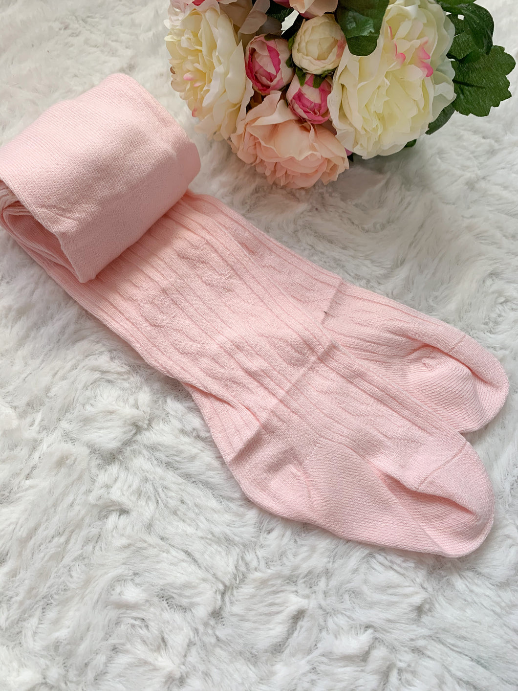 Vinty pattern tights - Pale Pink