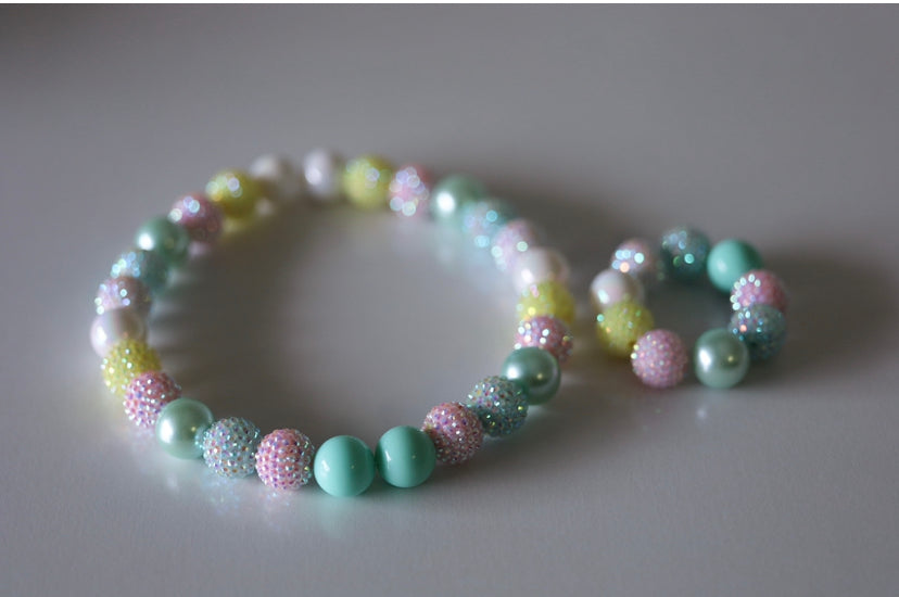 Livvy Handmade Bead Necklace and Bracelet Set