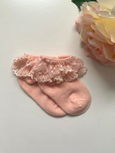 Double Lace Vinty Sock - Pink