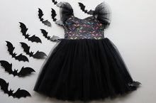 Load image into Gallery viewer, Gone Batty Halloween Tulle Dress